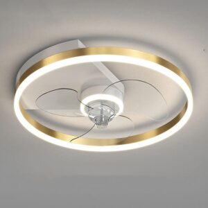 Gold Round Ceiling Fan with Light